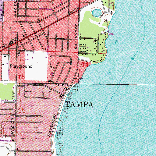 Topographic Map of Rocky Shore, FL