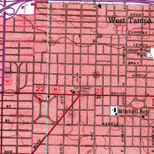 Topographic Map of Roland Place, FL