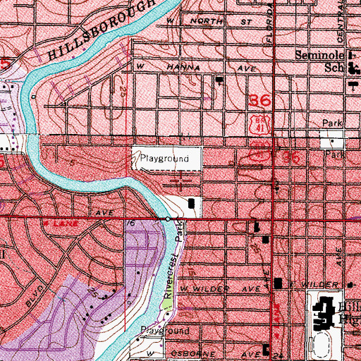 Topographic Map of Rose, FL