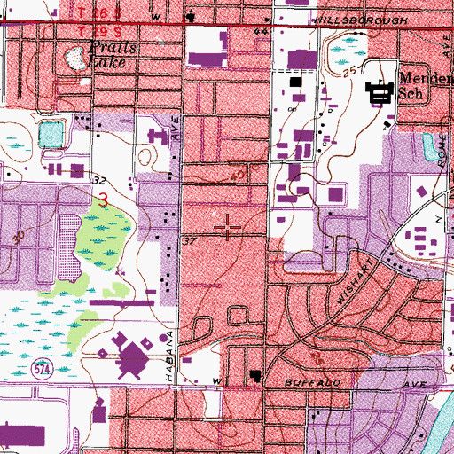 Topographic Map of Rose Garden Acres, FL