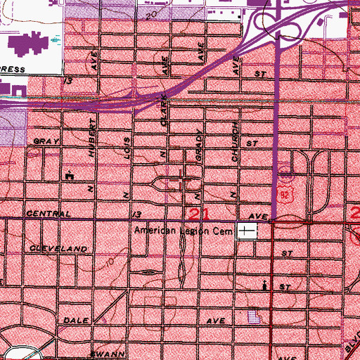 Topographic Map of Rosedale North, FL