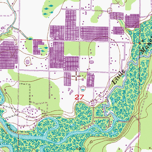 Topographic Map of Rowell, FL