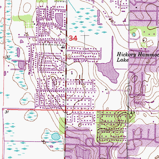 Topographic Map of Royal Crest Estates, FL