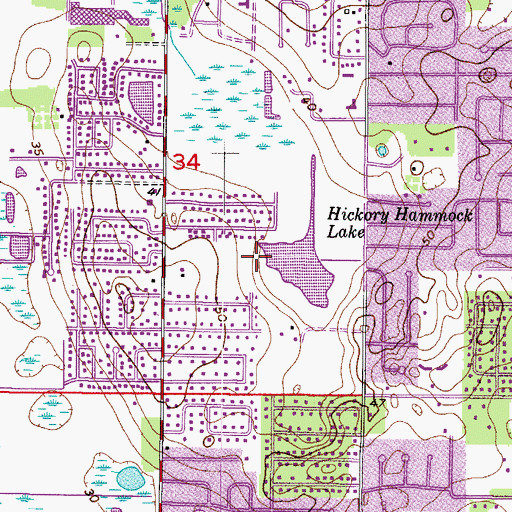 Topographic Map of Royal Manor, FL