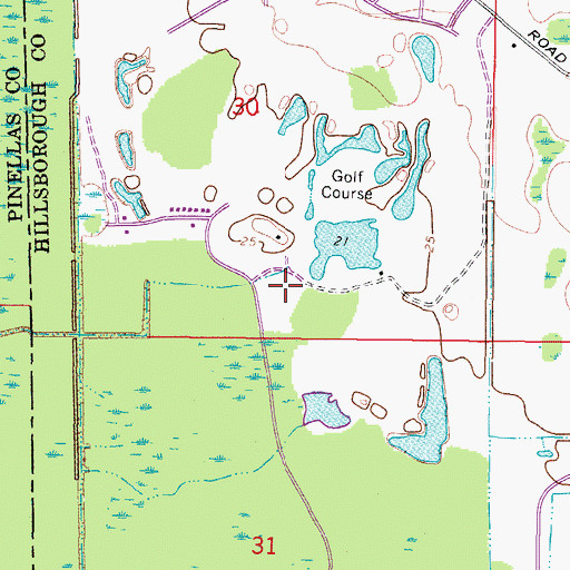 Topographic Map of Royal Troon Village, FL