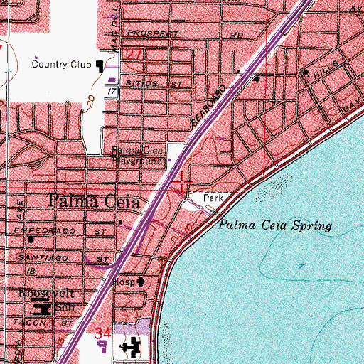 Topographic Map of Rubideaux Landing, FL