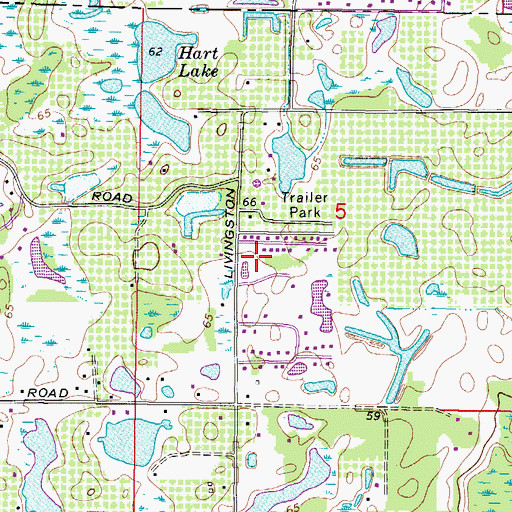 Topographic Map of Rustic Oaks Place, FL