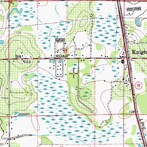 Topographic Map of Rustic Oaks Plantation, FL