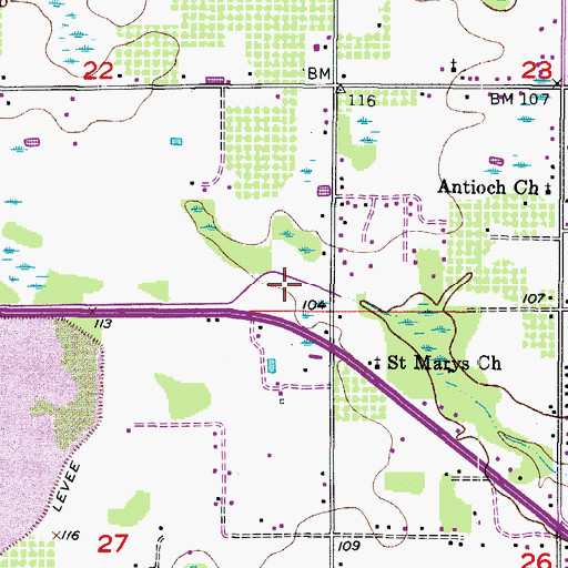 Topographic Map of Rutland Acres, FL