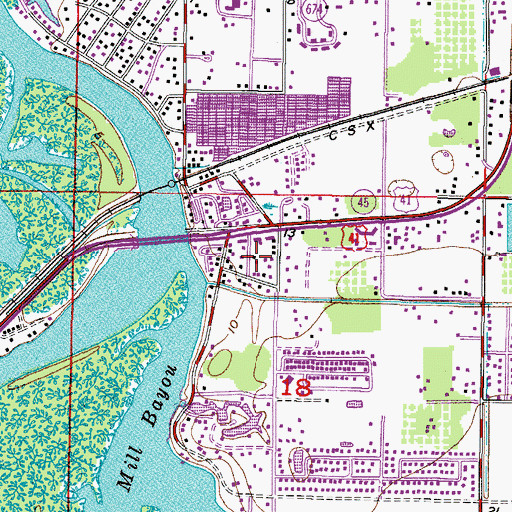 Topographic Map of Saffold Park, FL