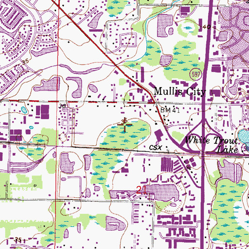 Topographic Map of Saint Andrews Square, FL