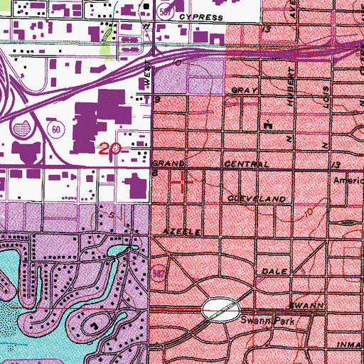 Topographic Map of Saint Clear Place, FL