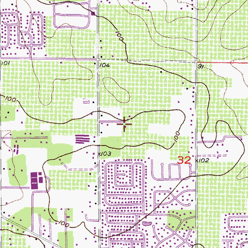 Topographic Map of Saint Cloud Landings, FL