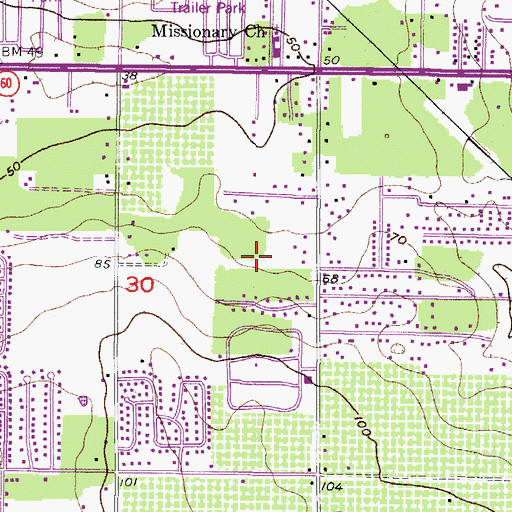 Topographic Map of Saint Cloud Oaks, FL