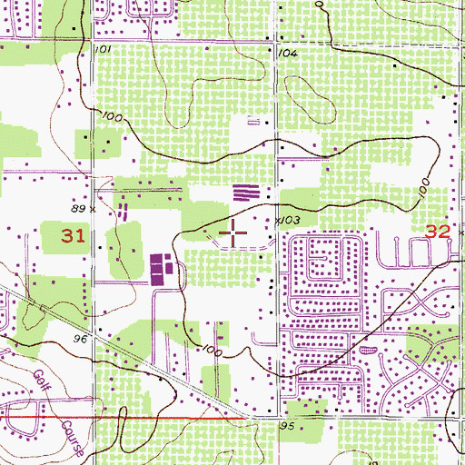 Topographic Map of Saint Cloud Reserve, FL