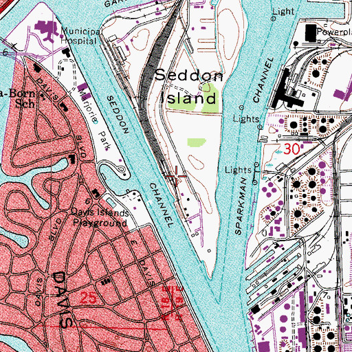 Topographic Map of Saint Tropez at Harbour Island, FL