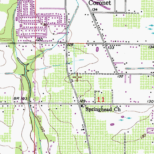 Topographic Map of Samantha Park, FL
