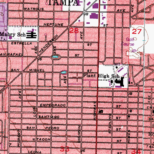 Topographic Map of San Orludo, FL