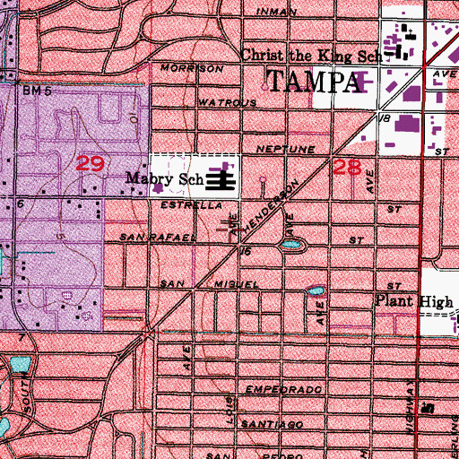 Topographic Map of San Rafael Place, FL