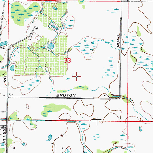 Topographic Map of Martin Ranch, FL