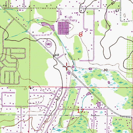 Topographic Map of Marvinia Hills, FL