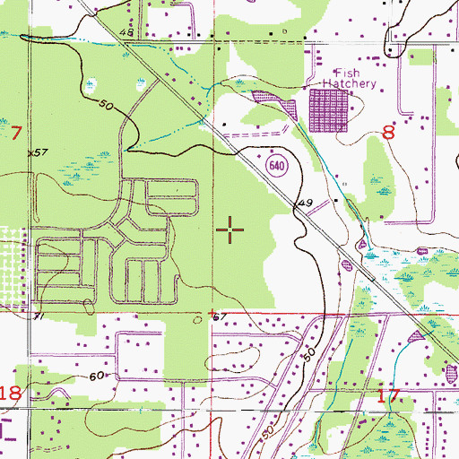 Topographic Map of Mason Oaks, FL