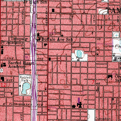 Topographic Map of Matanzas, FL