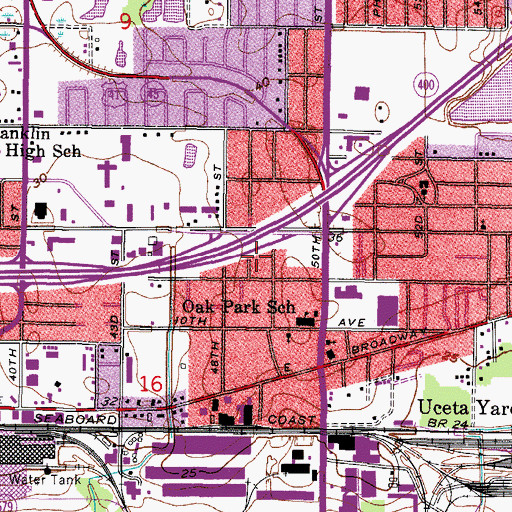 Topographic Map of Maudot Village, FL