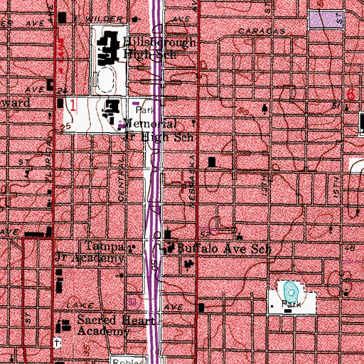Topographic Map of Maxwellton, FL