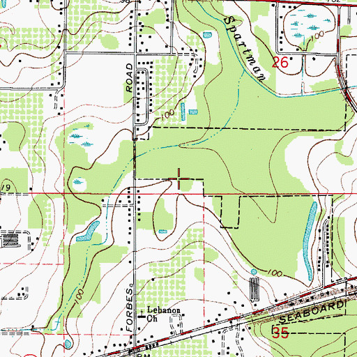 Topographic Map of Mayo Acres, FL