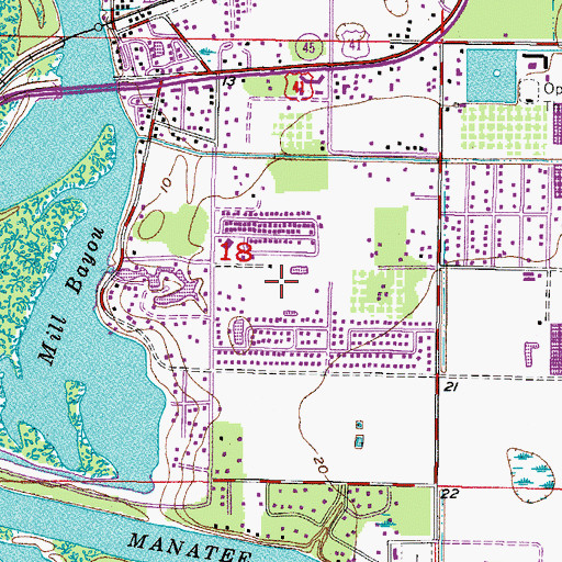 Topographic Map of Mays, FL