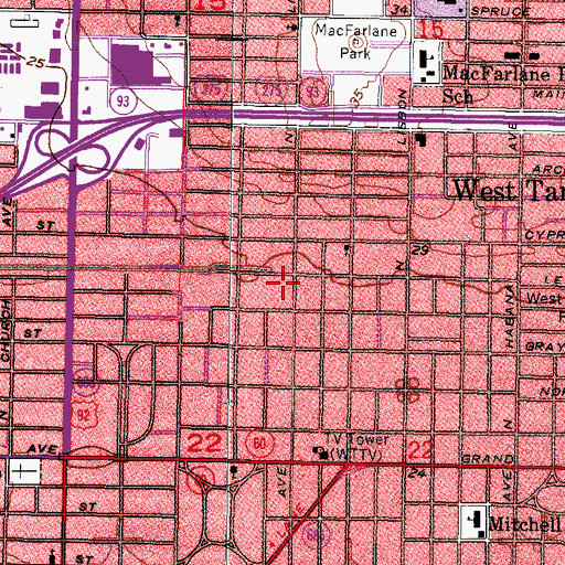 Topographic Map of McCallum Park, FL