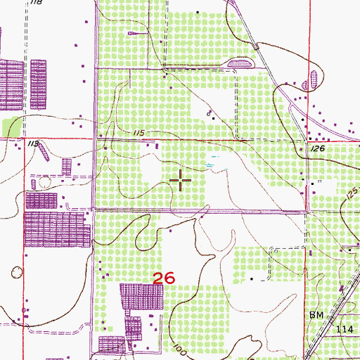 Topographic Map of McGrady Estates, FL