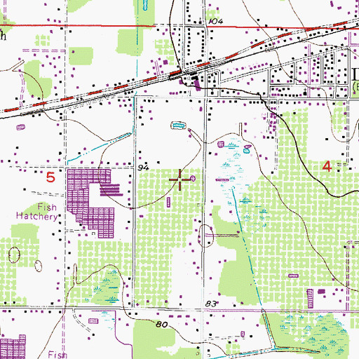 Topographic Map of McGrath, FL