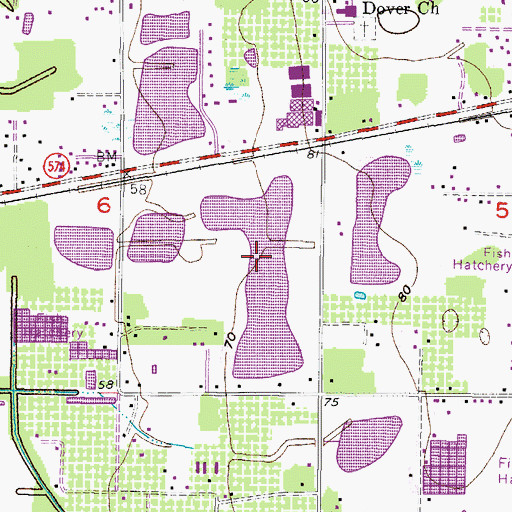 Topographic Map of McIntosh Lakes, FL