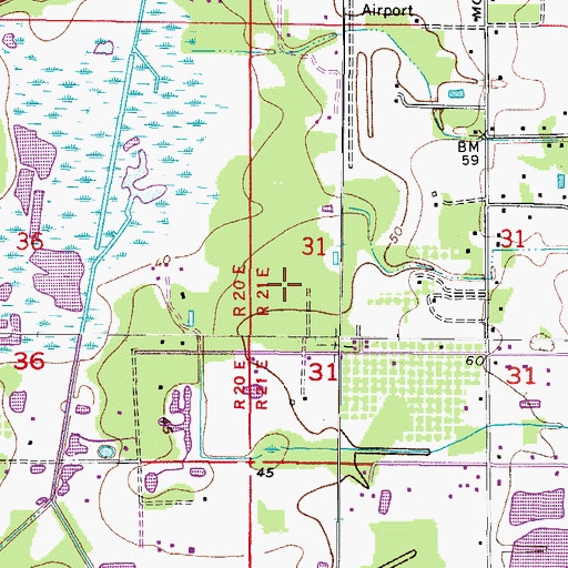 Topographic Map of McIntosh Oaks, FL