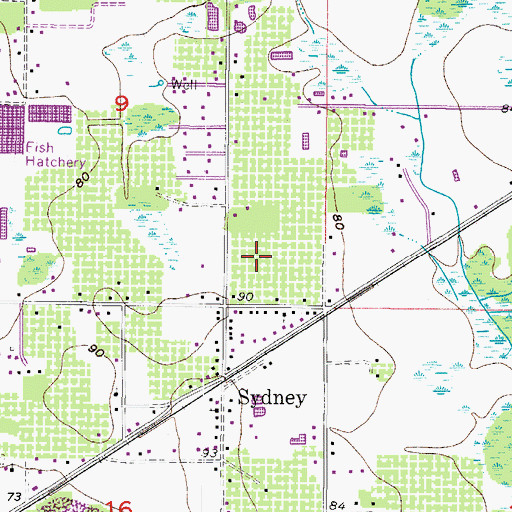 Topographic Map of Medley Manor, FL