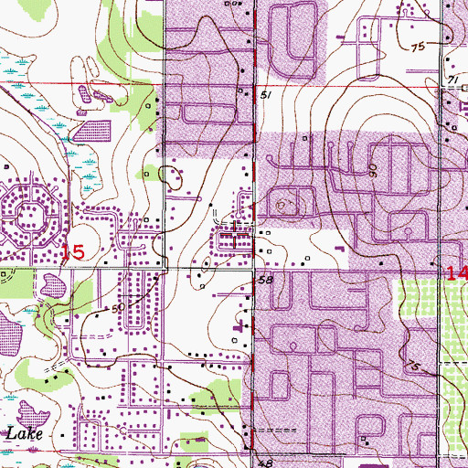 Topographic Map of Melanie Manor, FL