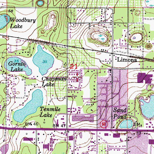 Topographic Map of Melodie Park, FL