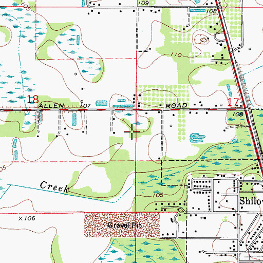 Topographic Map of Melody Acres, FL