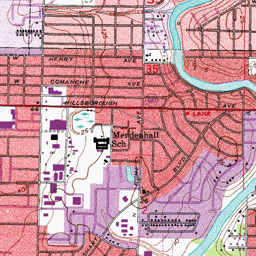 Topographic Map of Mendenhall Terrace, FL