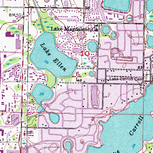 Topographic Map of Menendez Landings, FL