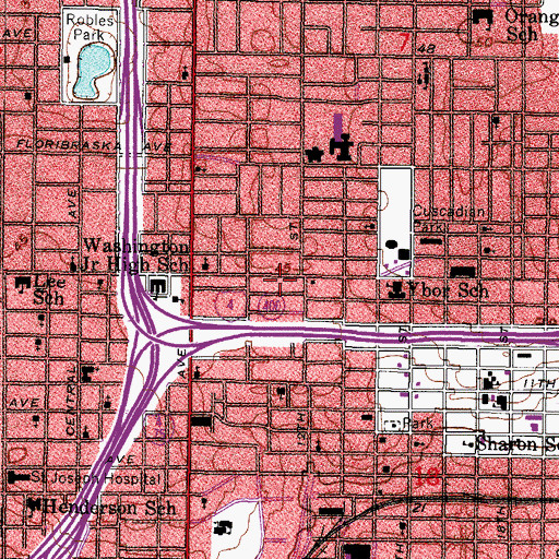 Topographic Map of Merriams, FL