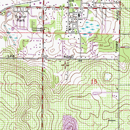 Topographic Map of Michelle Manor, FL