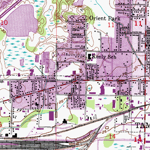 Topographic Map of Michigan Broadway, FL