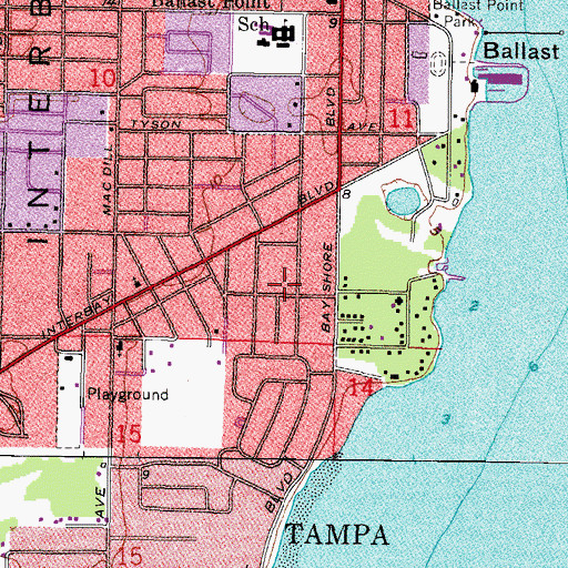 Topographic Map of Midway Heights, FL