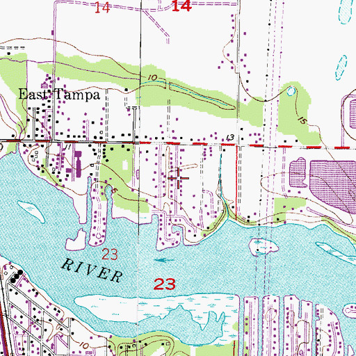 Topographic Map of Mill Point, FL