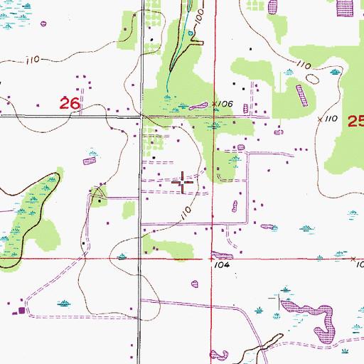 Topographic Map of Miller Estates, FL