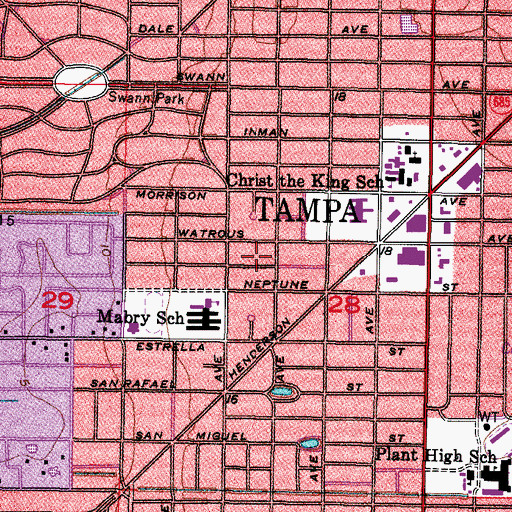Topographic Map of Minneola, FL