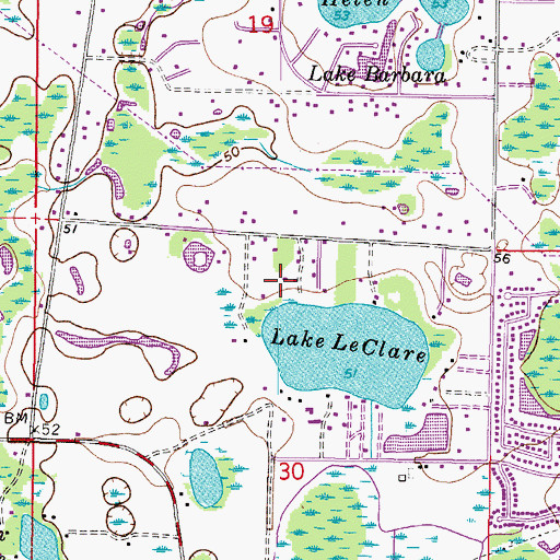 Topographic Map of Miralago Estates, FL